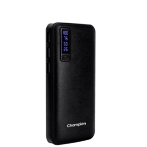 Champion Digital Power Bank 10000mAh Capacity (BIS Certified) Model Pl-10001 with Leather Finish