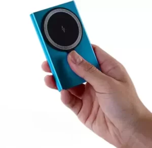 Champion 10000mAh Metallic Magnetic Wireless Power Bank – PD Fast Charging for iPhone & Android (Blue)