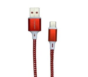 Champion 65W SuperVOOC USB A to Type-C Fast Charging Cable, Braided (Red)