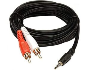 Stereo Male to 2 RCA Male Audio Cable for Projector, DVD Player, Amplifier, Music Player, Speaker